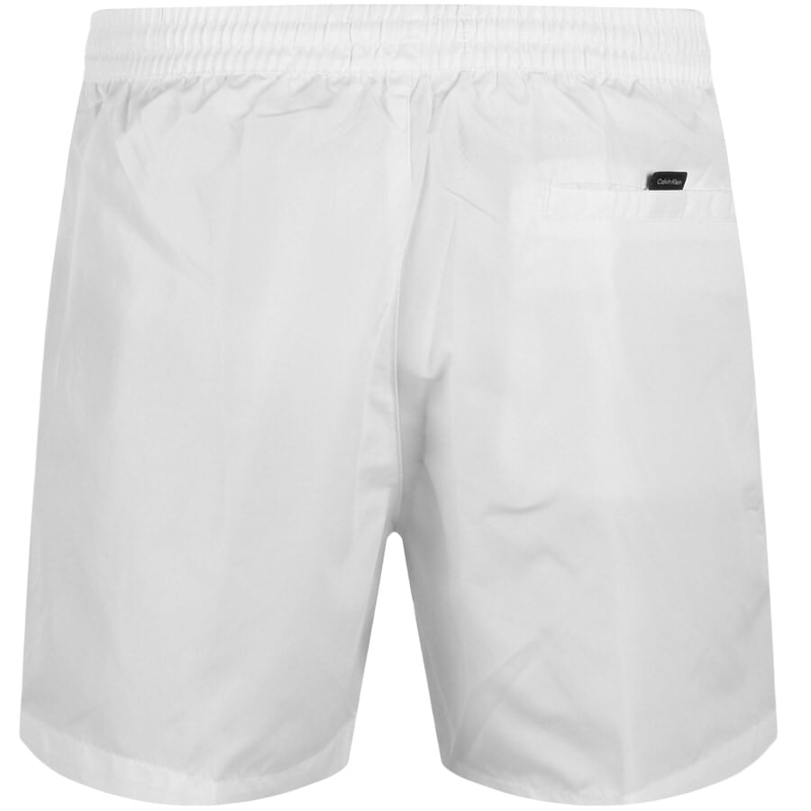 White designer swim shorts top
